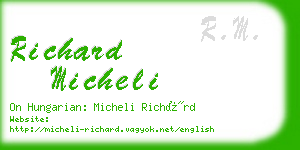 richard micheli business card